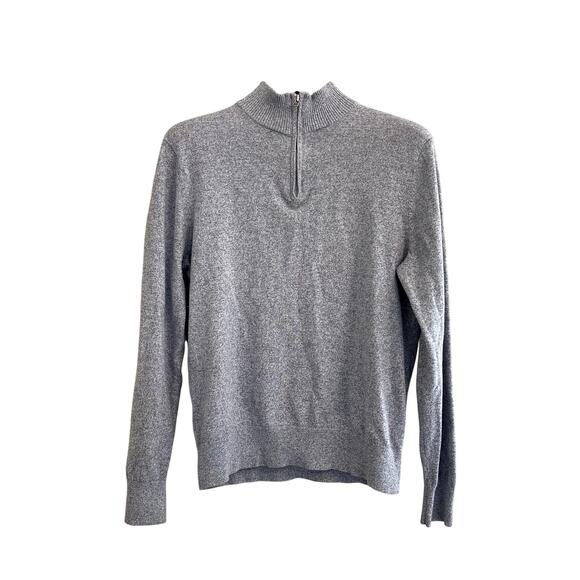 Bonobos Other - Bonobos Sweater Mens Medium Slim CASHMERE Blend 1/4 Zip Pullover Gray Classic